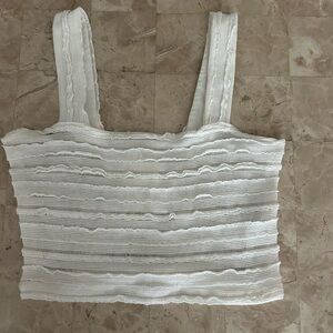 NWOT Free People Movement Off White Lace Women's Crop Top Size S‎